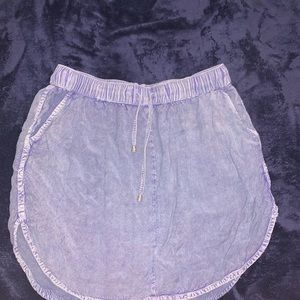 Denim drawstring skirt
